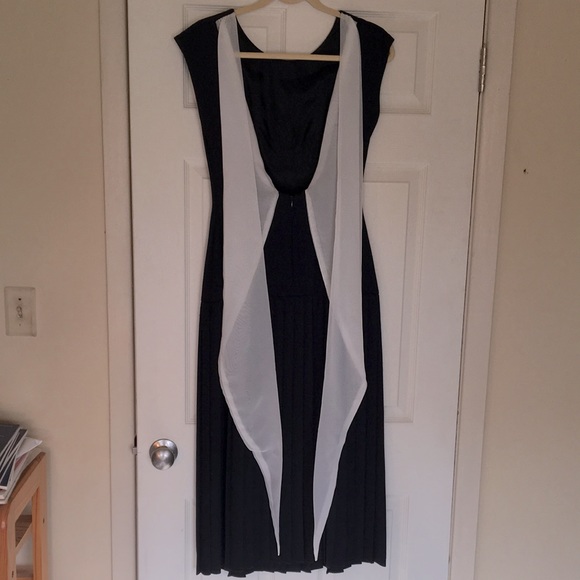 Vintage Black Cocktail/Evening Drop Waist Dress - Picture 6 of 12